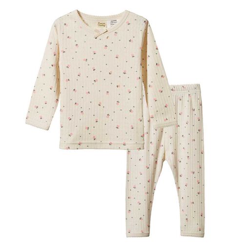 Nature Baby Long Sleeve Pyjama Set Pointelle 1-2Y
